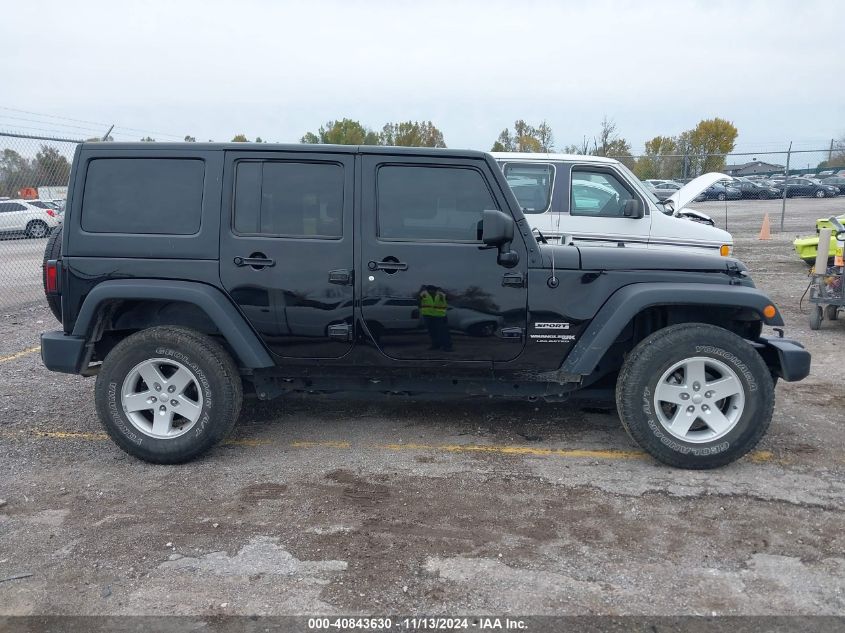 2018 Jeep Wrangler Jk Unlimited Sport S 4X4 VIN: 1C4BJWDGXJL862545 Lot: 40843630