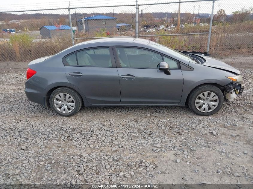 2012 Honda Civic Lx VIN: 19XFB2F56CE328909 Lot: 40843686