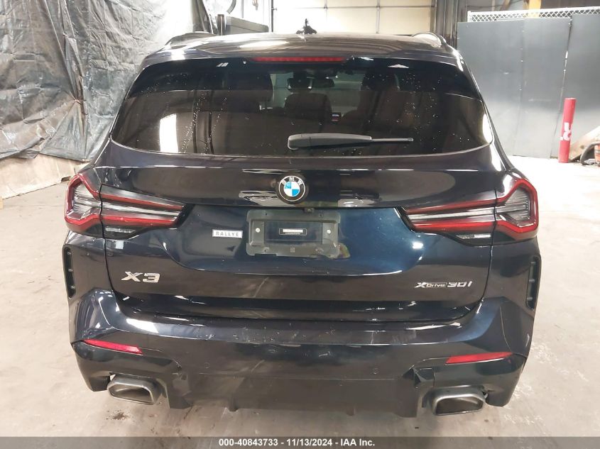 2022 BMW X3 xDrive30I VIN: 5UX53DP04N9M41934 Lot: 40843733