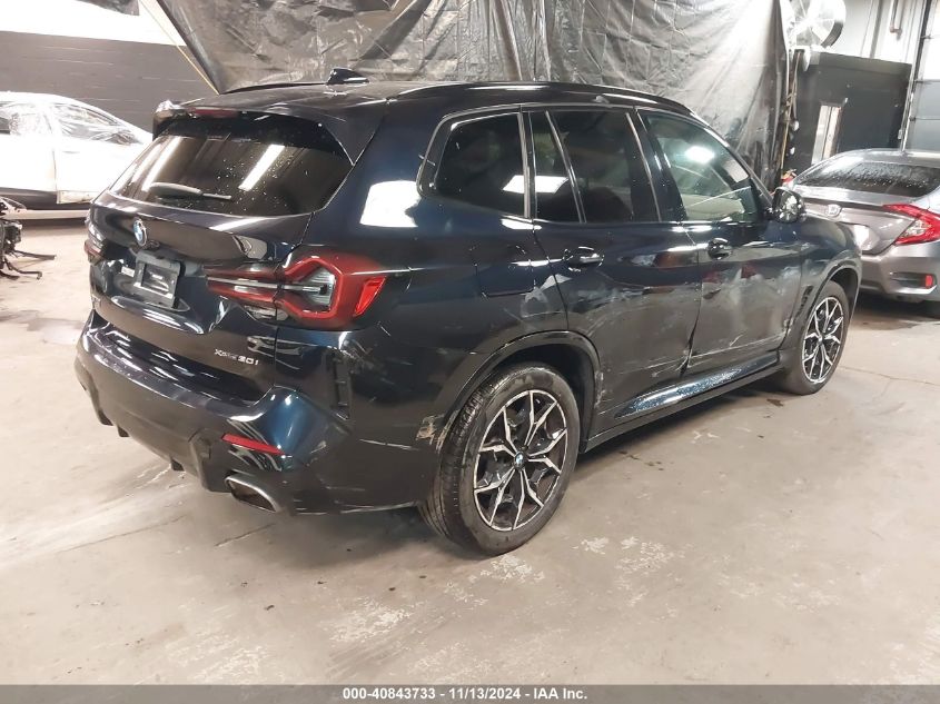 VIN 5UX53DP04N9M41934 2022 BMW X3, Xdrive30I no.4