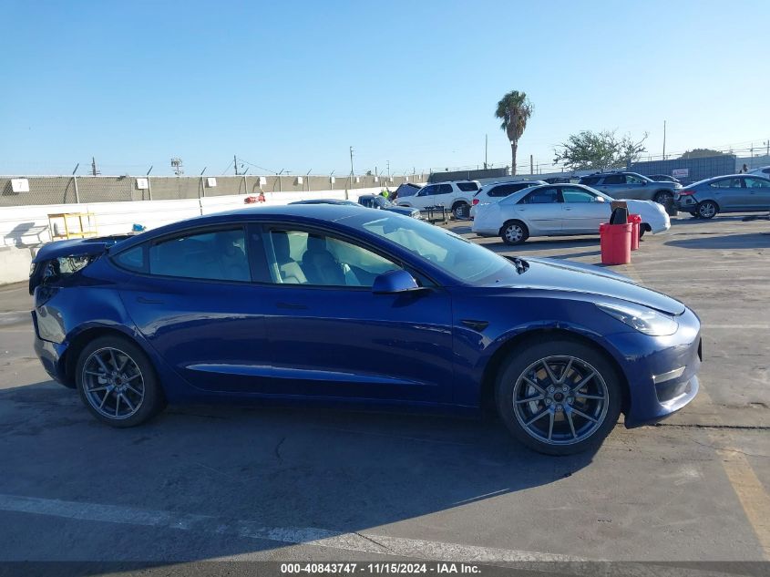 2022 Tesla Model 3 Long Range Dual Motor All-Wheel Drive VIN: 5YJ3E1EBXNF286172 Lot: 40843747