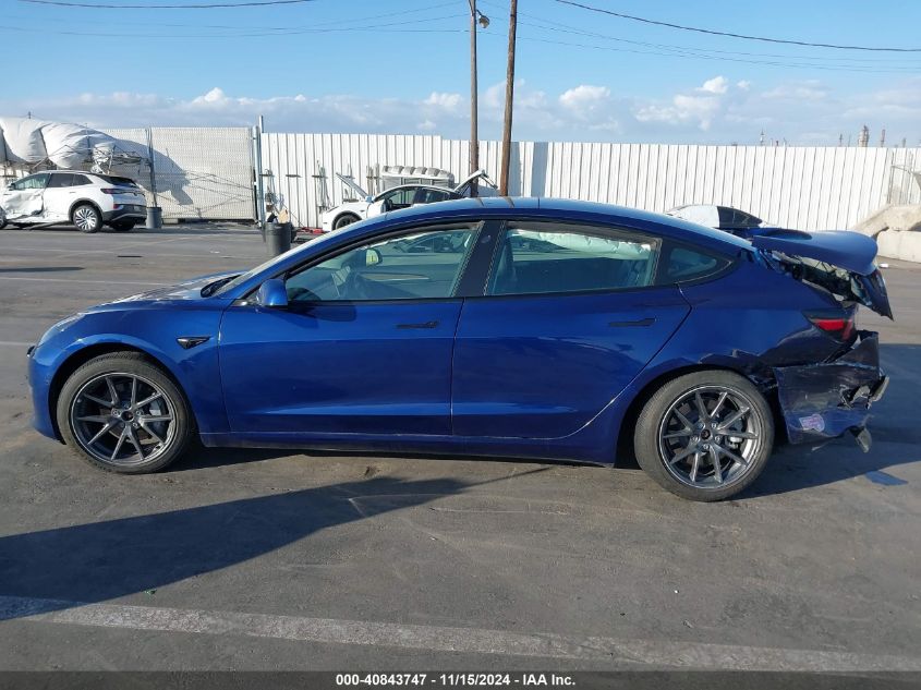 2022 Tesla Model 3 Long Range Dual Motor All-Wheel Drive VIN: 5YJ3E1EBXNF286172 Lot: 40843747