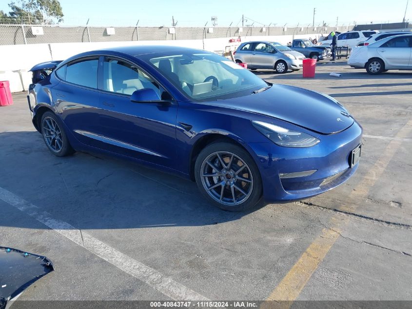 VIN 5YJ3E1EBXNF286172 2022 TESLA MODEL 3 no.1