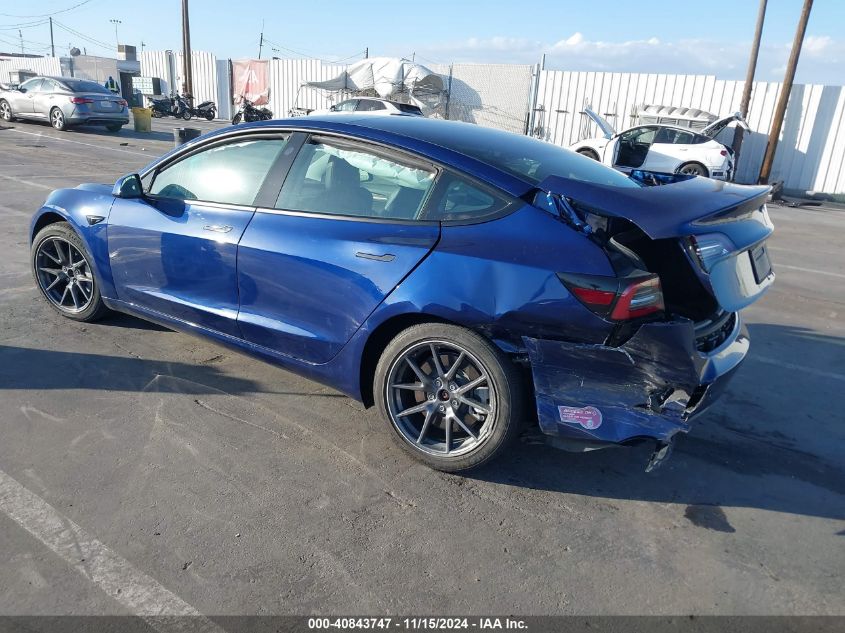 VIN 5YJ3E1EBXNF286172 2022 TESLA MODEL 3 no.3