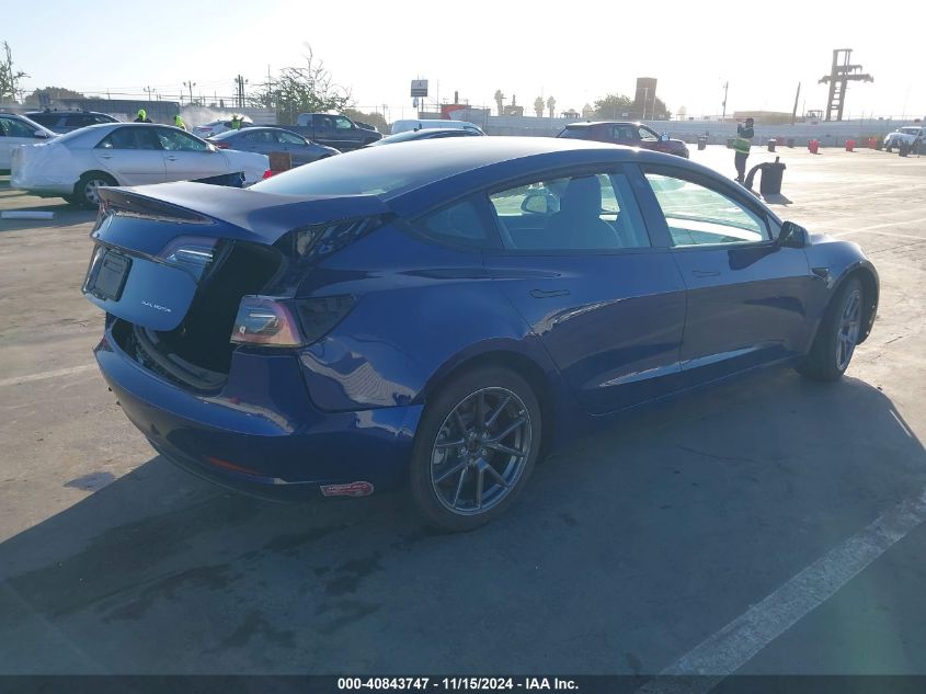 VIN 5YJ3E1EBXNF286172 2022 TESLA MODEL 3 no.4