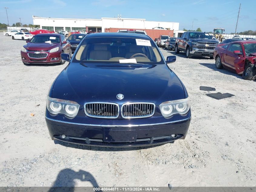 2005 BMW 745Li VIN: WBAGN63595DS56547 Lot: 40844071