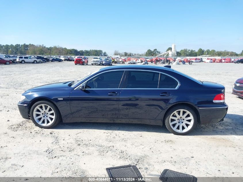 2005 BMW 745Li VIN: WBAGN63595DS56547 Lot: 40844071