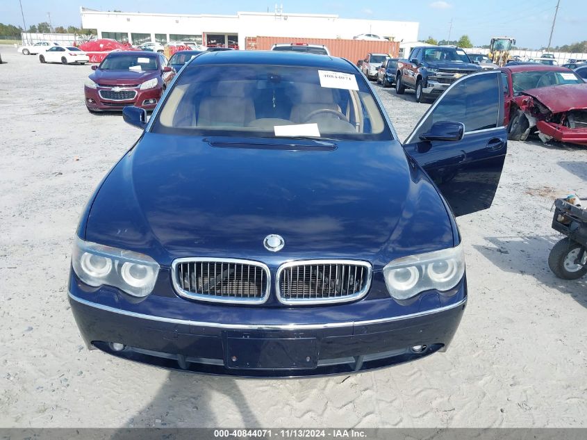 2005 BMW 745Li VIN: WBAGN63595DS56547 Lot: 40844071