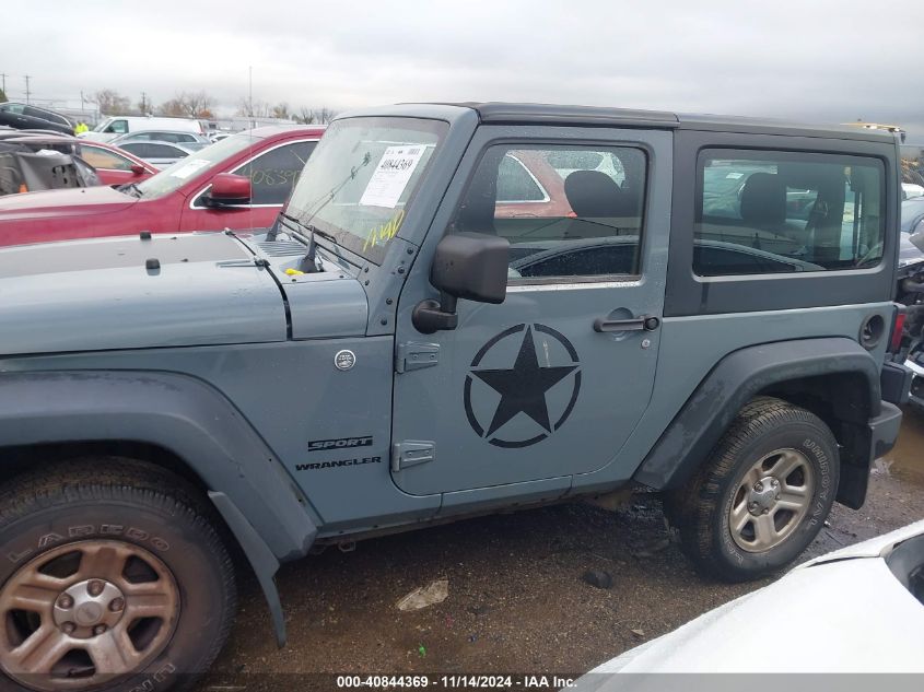 2014 Jeep Wrangler Sport VIN: 1C4AJWAG6EL136221 Lot: 40844369