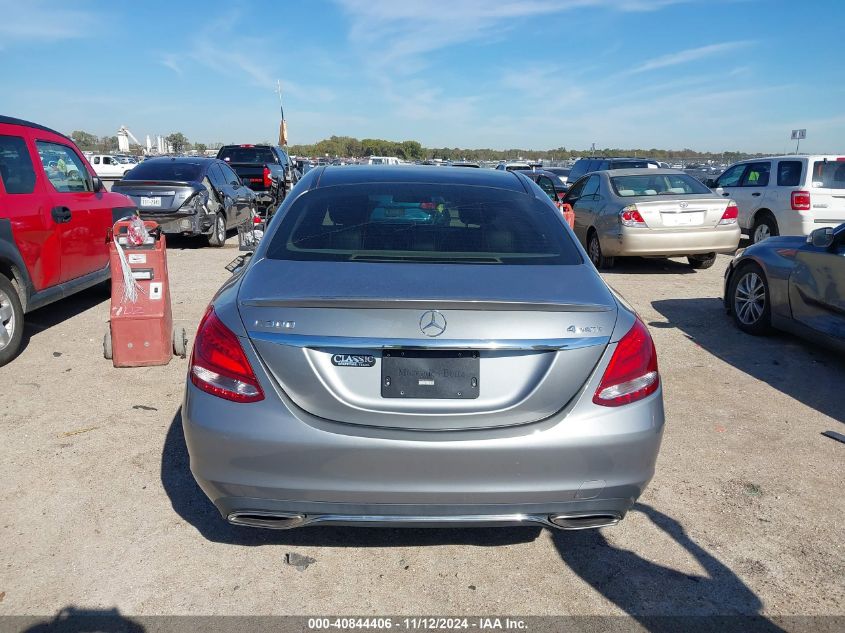 2016 Mercedes-Benz C 300 4Matic/Luxury 4Matic/Sport 4Matic VIN: 55SWF4KB5GU119025 Lot: 40844406