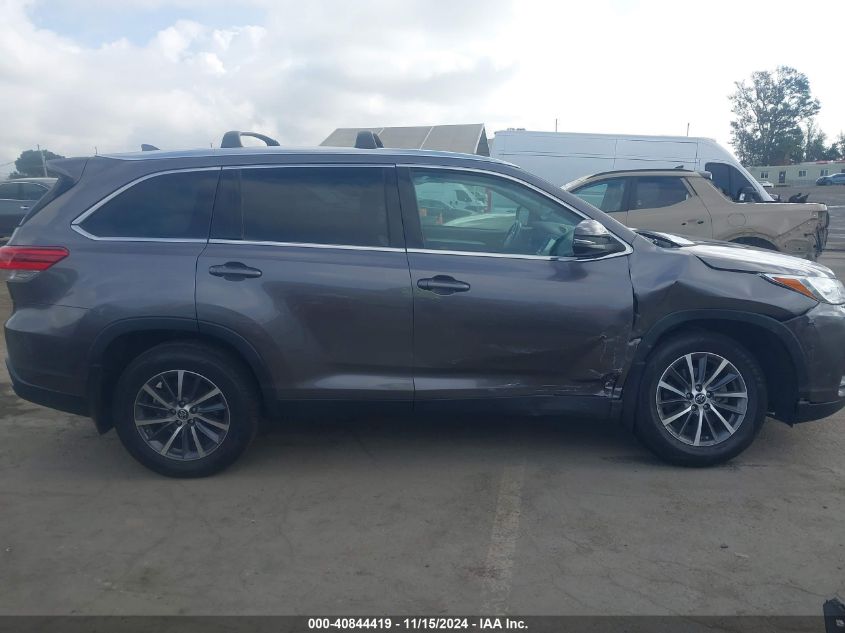 2019 Toyota Highlander Xle VIN: 5TDJZRFH0KS564520 Lot: 40844419