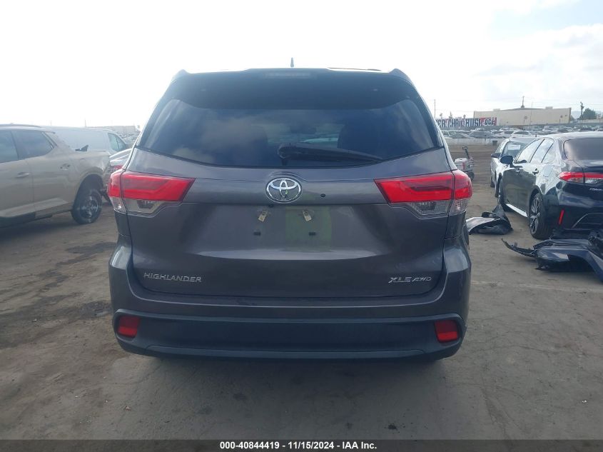 2019 Toyota Highlander Xle VIN: 5TDJZRFH0KS564520 Lot: 40844419