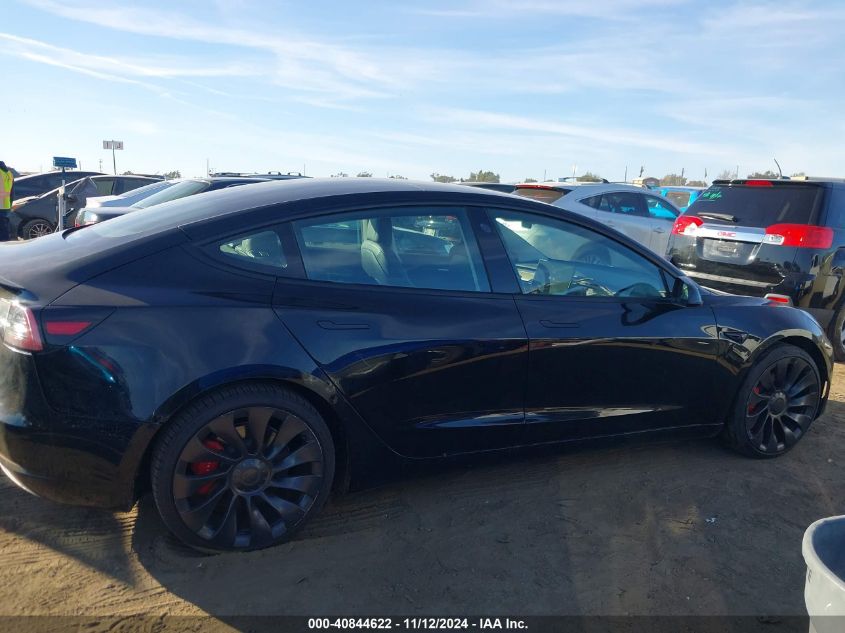 2022 Tesla Model 3 Performance Dual Motor All-Wheel Drive VIN: 5YJ3E1EC5NF261155 Lot: 40844622