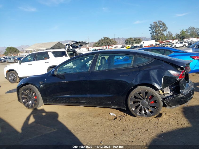 2022 Tesla Model 3 Performance Dual Motor All-Wheel Drive VIN: 5YJ3E1EC5NF261155 Lot: 40844622