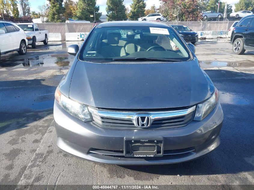 2012 Honda Civic Lx VIN: 19XFB2F5XCE389812 Lot: 40844767