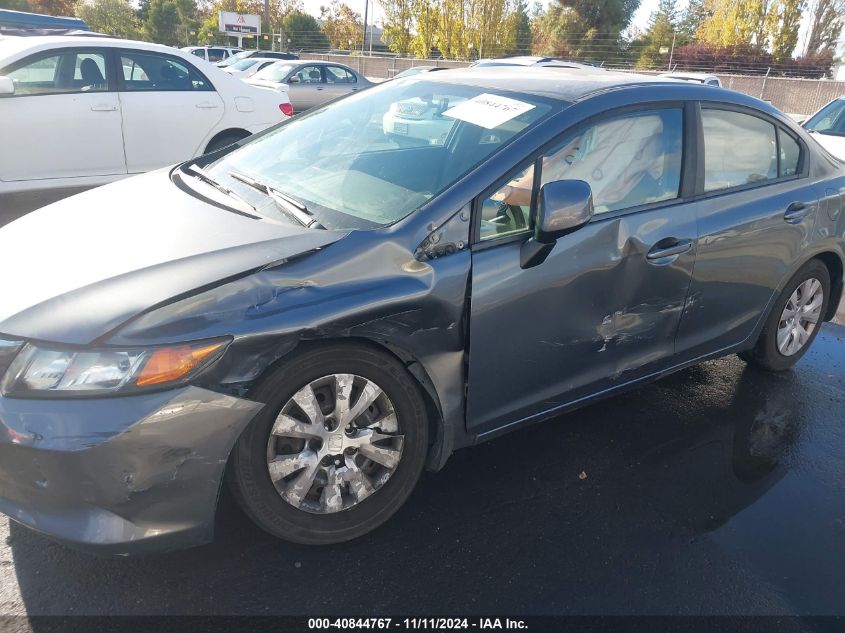 2012 Honda Civic Lx VIN: 19XFB2F5XCE389812 Lot: 40844767