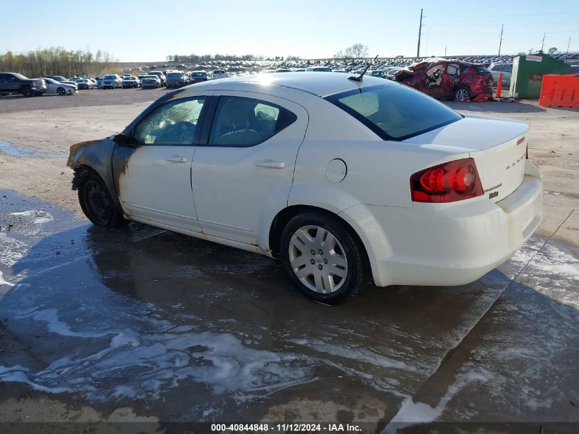 2012 Dodge Avenger Se VIN: 1C3CDZABXCN156127 Lot: 40844848