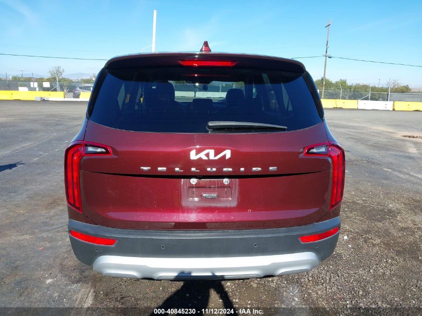 2022 Kia Telluride Lx VIN: 5XYP24HCXNG304002 Lot: 40845230