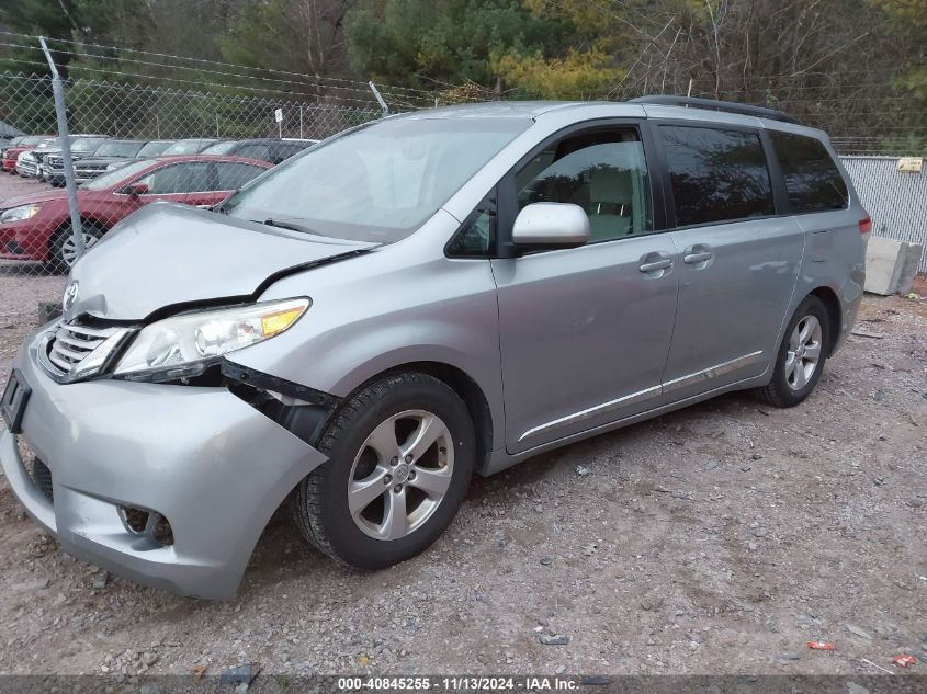 VIN 5TDKK3DC3ES444017 2014 Toyota Sienna, Le V6 8 P... no.2