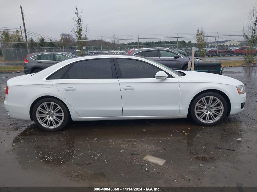 2014 Audi A8 L 4.0T VIN: WAUR2AFD4EN004562 Lot: 40845360