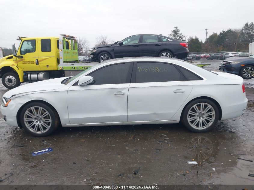 2014 Audi A8 L 4.0T VIN: WAUR2AFD4EN004562 Lot: 40845360