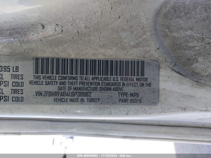 2020 RAM PROMASTER CITY - ZFBHRFAB4L6P38982