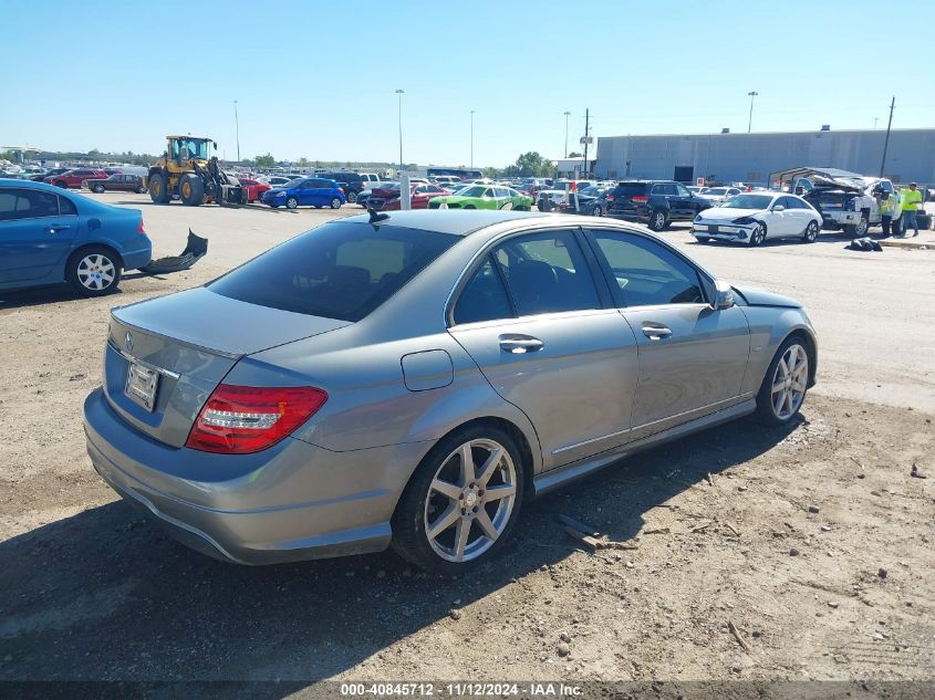 2012 Mercedes-Benz C 250 Luxury/Sport VIN: WDDGF4HB9CA634647 Lot: 40845712