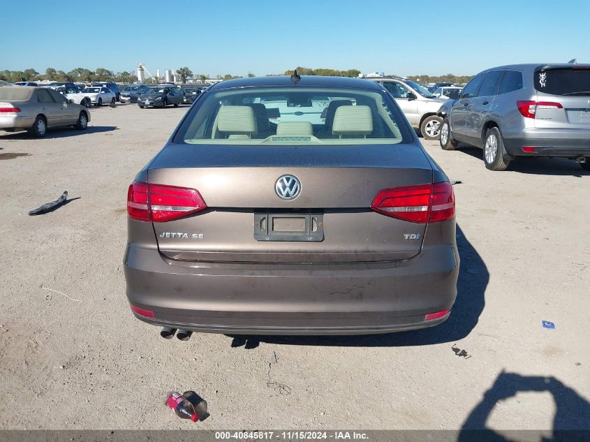 2015 Volkswagen Jetta 2.0L Tdi Se VIN: 3VWLA7AJ9FM411359 Lot: 40845817