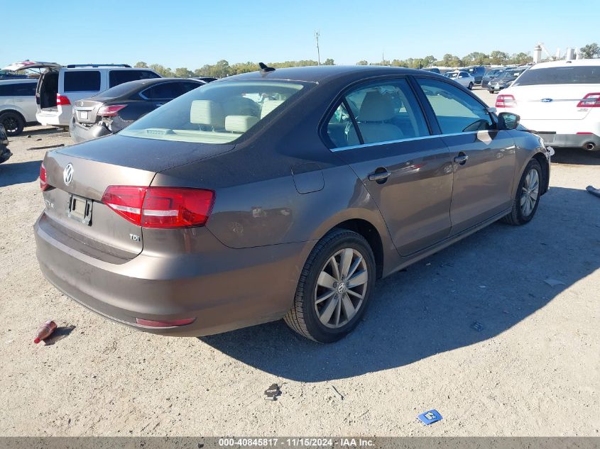 2015 Volkswagen Jetta 2.0L Tdi Se VIN: 3VWLA7AJ9FM411359 Lot: 40845817