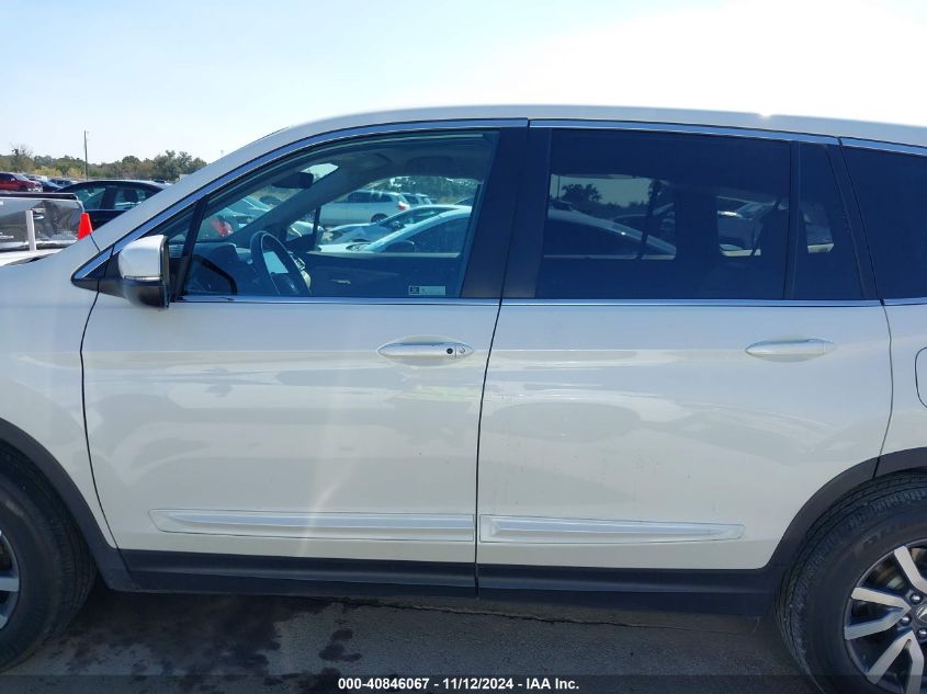 2019 Honda Pilot Ex-L VIN: 5FNYF5H51KB014024 Lot: 40846067