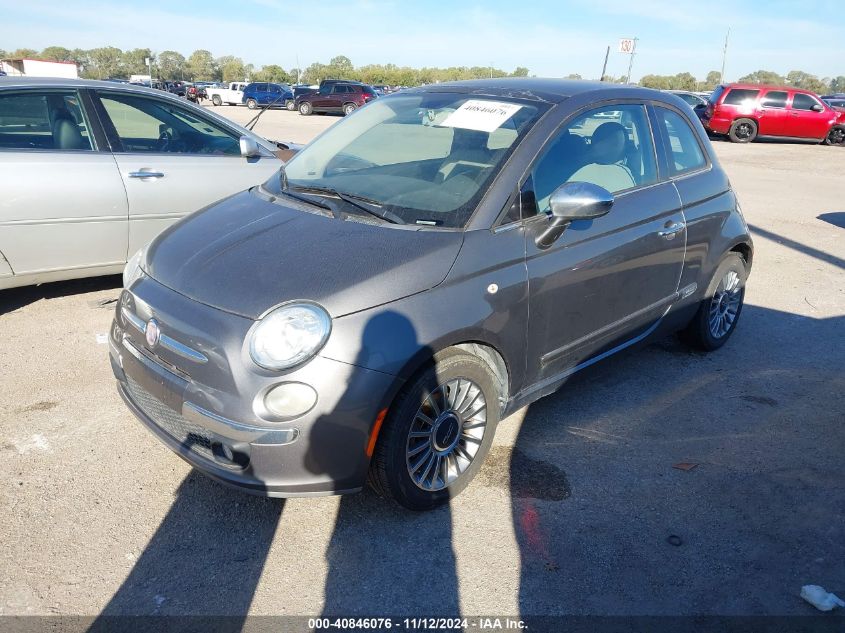 2012 Fiat 500 Lounge VIN: 3C3CFFCR1CT117624 Lot: 40846076