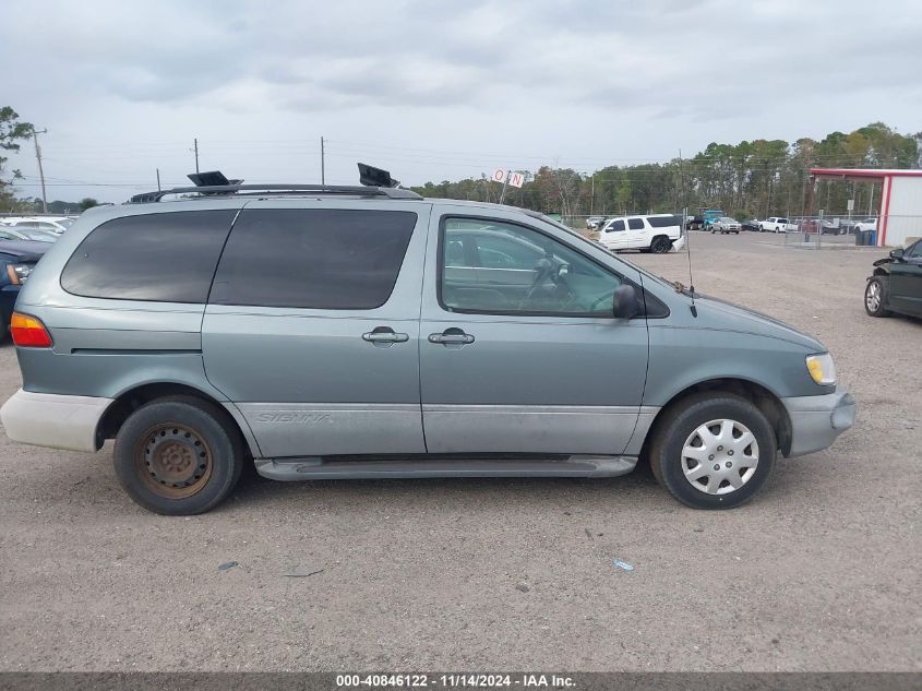 1999 Toyota Sienna Le VIN: 4T3ZF13C7XU136620 Lot: 40846122