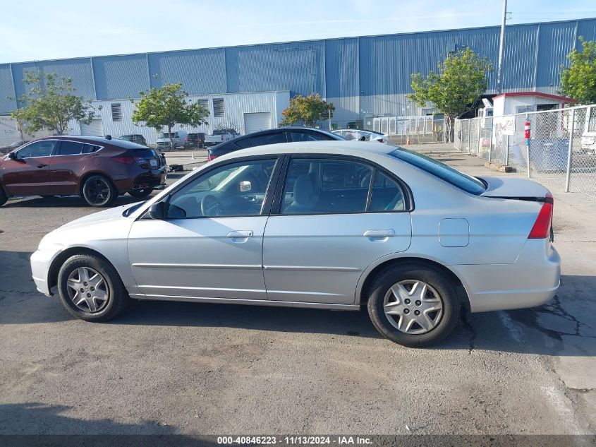 2003 Honda Civic Lx VIN: 2HGES16553H620501 Lot: 40846223