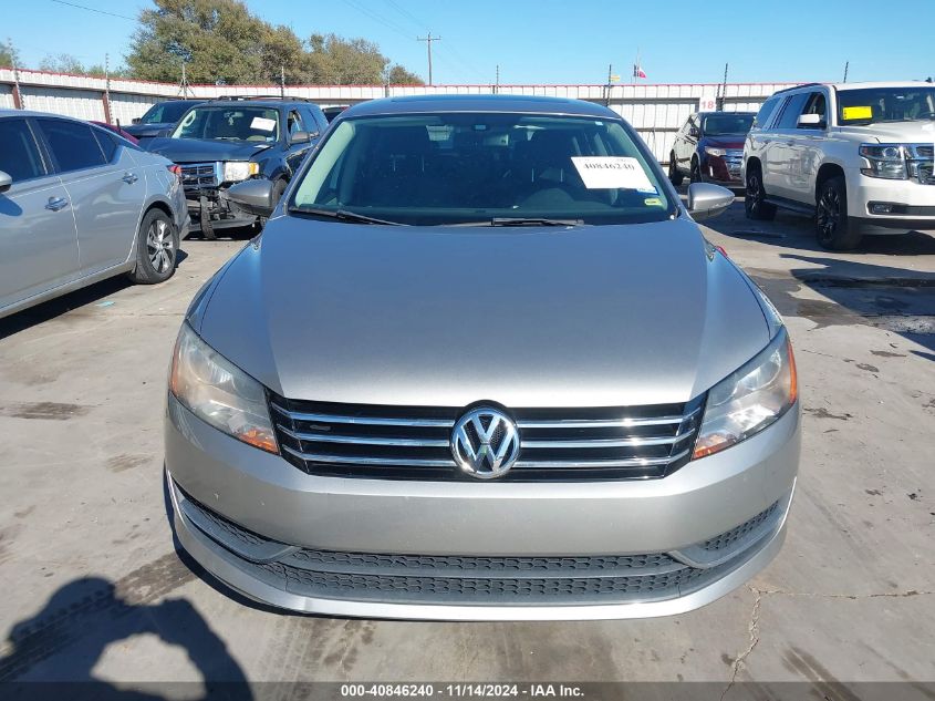 2012 Volkswagen Passat 2.5L Se VIN: 1VWBP7A35CC073273 Lot: 40846240