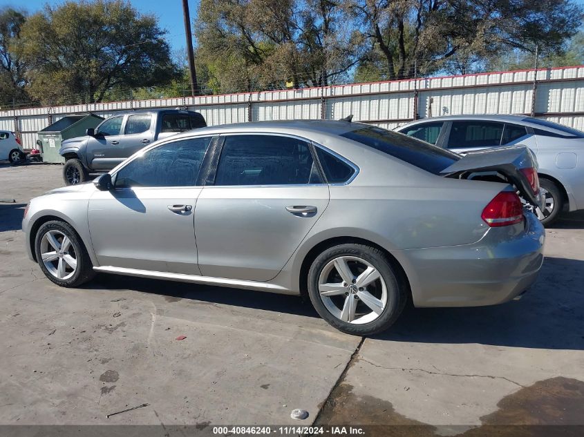 2012 Volkswagen Passat 2.5L Se VIN: 1VWBP7A35CC073273 Lot: 40846240