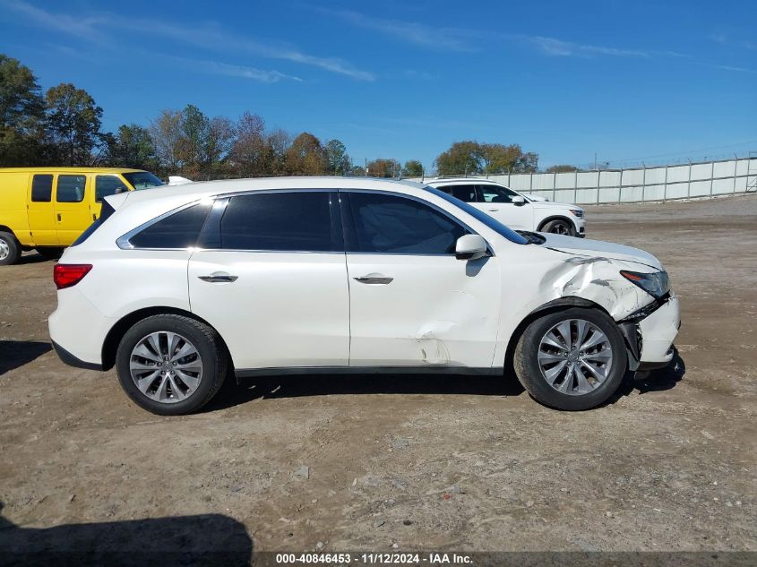 2014 Acura Mdx Technology Package VIN: 5FRYD3H42EB003568 Lot: 40846453