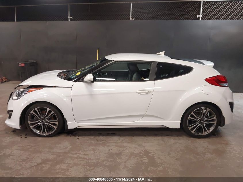 2016 Hyundai Veloster Turbo VIN: KMHTC6AE2GU284375 Lot: 40846505