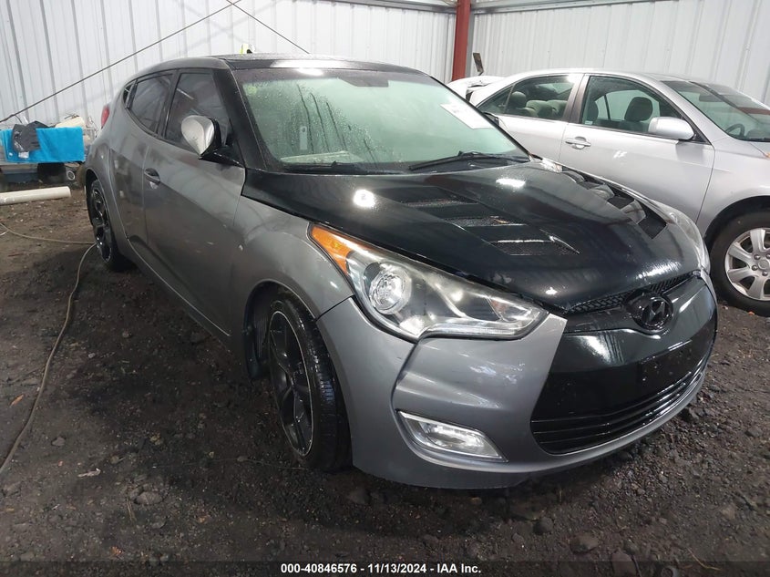 Vin: kmhtc6ad0cu020783, lot: 41336191, hyundai veloster base w/gray 20121