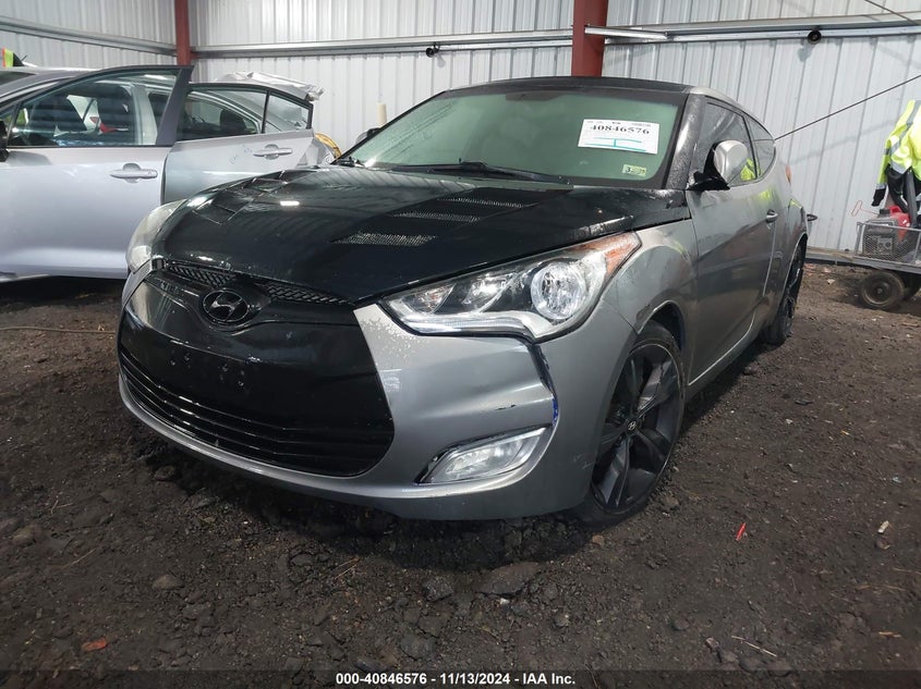 Vin: kmhtc6ad0cu020783, lot: 41336191, hyundai veloster base w/gray 20122