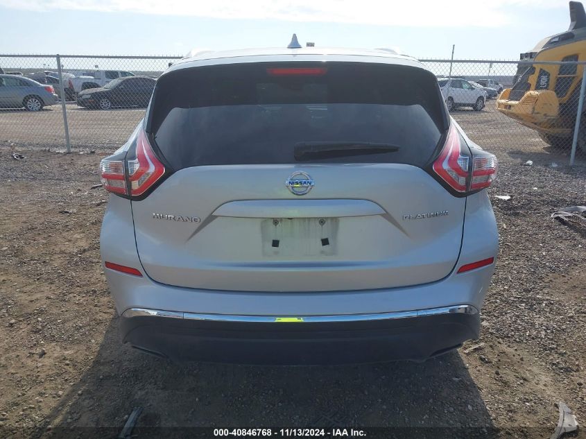 2016 Nissan Murano Platinum VIN: 5N1AZ2MG1GN161558 Lot: 40846768