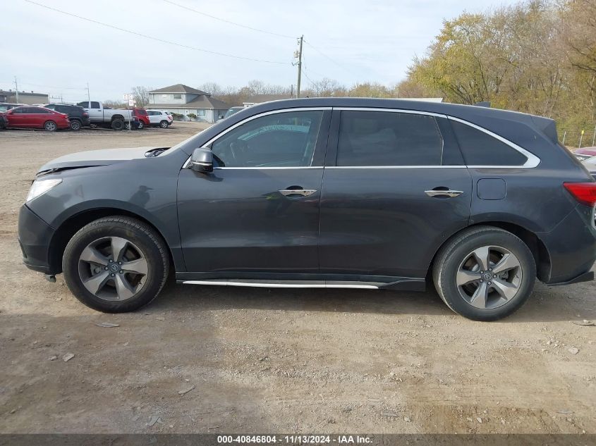 2016 Acura Mdx Acurawatch Plus Package VIN: 5FRYD3H27GB019508 Lot: 40846804