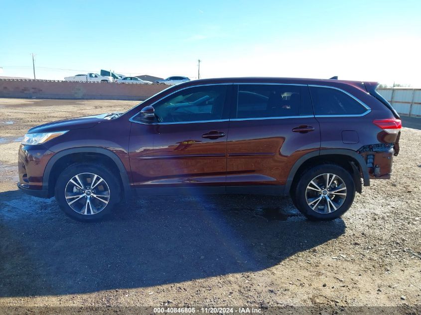 2019 Toyota Highlander Le Plus VIN: 5TDZZRFH9KS342786 Lot: 40846805