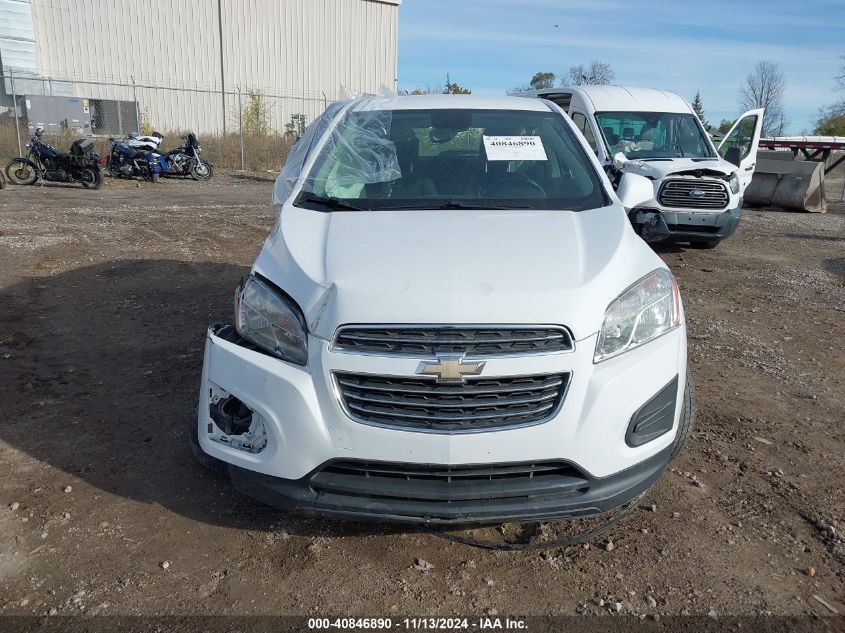 2016 Chevrolet Trax 1Ls VIN: 3GNCJNSB4GL181808 Lot: 40846890