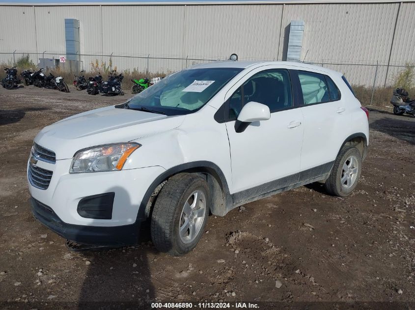 2016 Chevrolet Trax 1Ls VIN: 3GNCJNSB4GL181808 Lot: 40846890