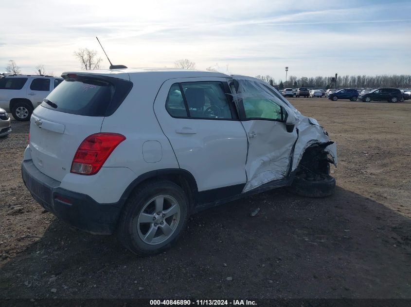 2016 Chevrolet Trax 1Ls VIN: 3GNCJNSB4GL181808 Lot: 40846890