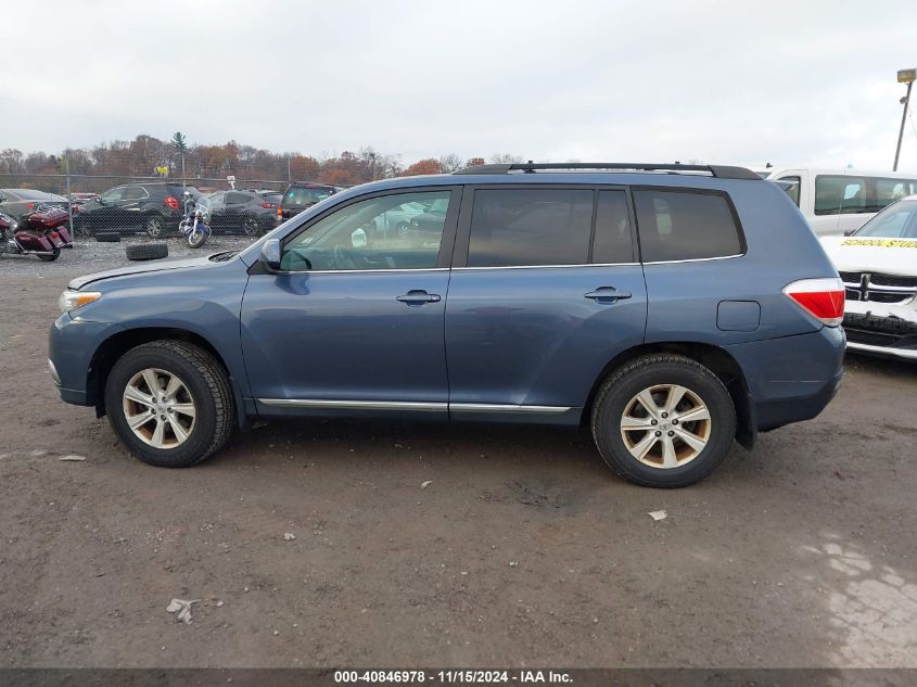 2013 Toyota Highlander Base Plus V6 VIN: 5TDBK3EH1DS238798 Lot: 40846978