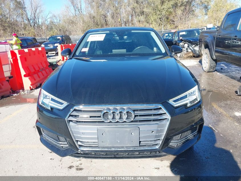 2018 Audi A4 2.0T Premium/2.0T Tech Premium VIN: WAUENAF40JA097801 Lot: 40847188