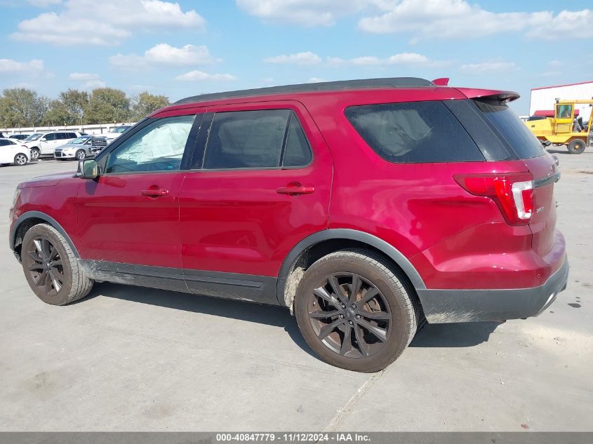 2017 Ford Explorer Xlt VIN: 1FM5K7D82HGA93093 Lot: 40847779