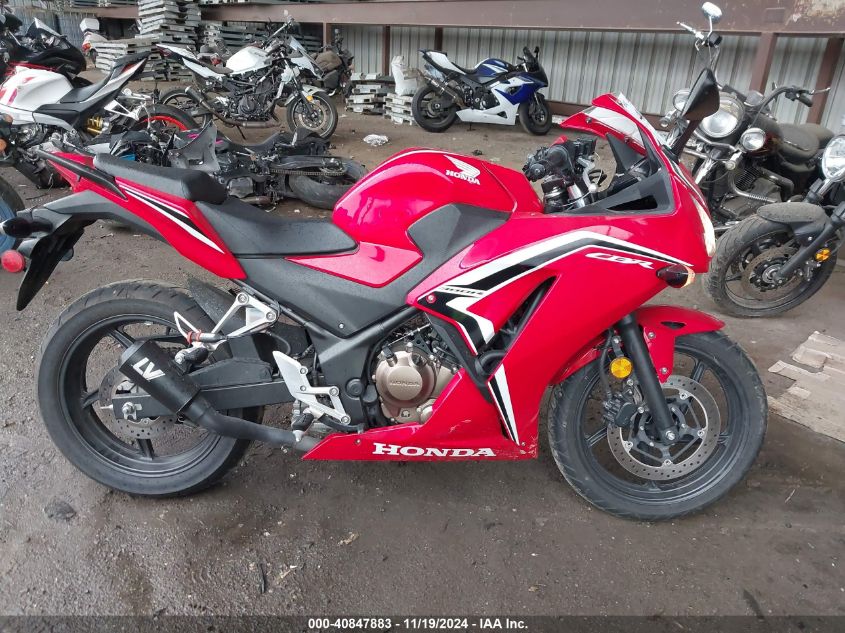 2021 Honda Cbr300 R VIN: MLHNC5107M5700600 Lot: 40847883