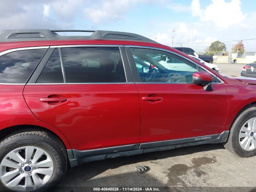 2017 Subaru Outback 2.5I Premium VIN: 4S4BSAHC9H3200338 Lot: 40848026